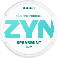 ZYN Slim Spearmint Strong All-White Portion