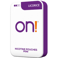 on! Licorice Mini All-White Nikotin Portion