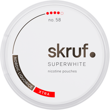 Skruf Superwhite no.58 Nordic Liquorice X-Strong
