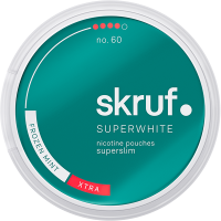 Skruf Superwhite Frozen Mint Superslim X-Strong All-White Nicotine Portion