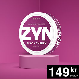 ZYN Black Cherry Mini White Dry - Billigt Snus Online